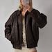 90's Womens Vintage Oversized Straight Jacket, Ladies Leather Jacket ...