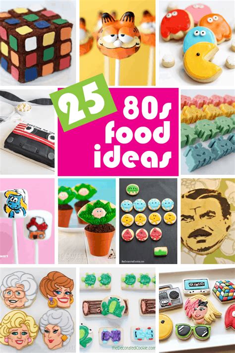 A roundup of 25 '80 PARTY FOOD IDEAs. Fun food ideas.