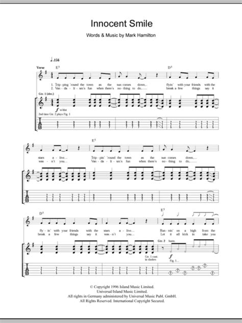 Innocent Smile by Ash - Guitar Tab - Guitar Instructor