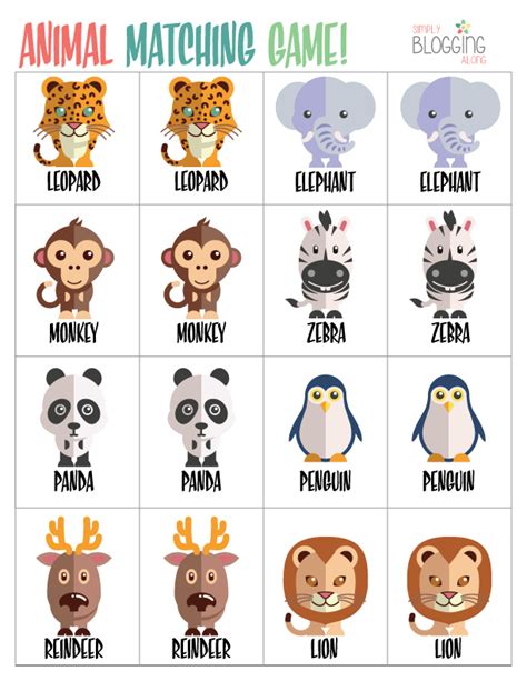 7 Best Images of Zoo Animals Matching Printables - Zoo Animal Cards ...