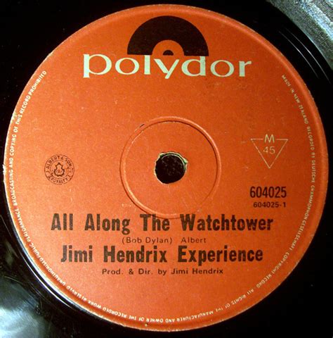 The Jimi Hendrix Experience - All Along The Watchtower (1968, Vinyl ...