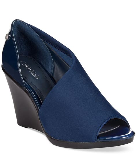 Calvin Klein Women'S Lanai Wedges in Blue (Navy Stretch) | Lyst