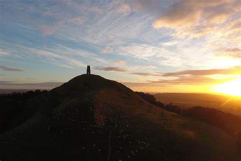 Sunrise in Glastonbury | Dronestagram