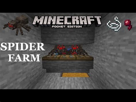 Spider Spawner Farm in MCPE/Tutorial - YouTube