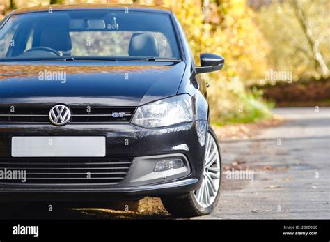 VW Volkswagen Polo 6C Blue GT black pearlescent Stock Photo - Alamy