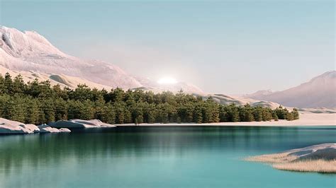 Windows 11, lake and forest, desert, Microsoft stock, HD wallpaper | Peakpx