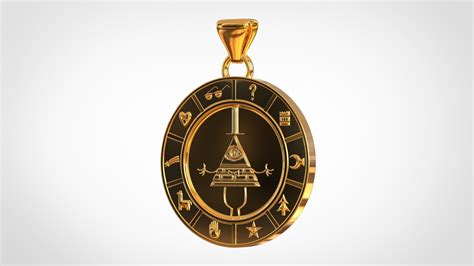 Bill Cipher Zodiac Pendant 3D model 3D printable | CGTrader