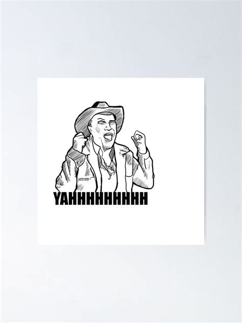 "Screaming Cowboy" Poster by ienjoycatsss | Redbubble