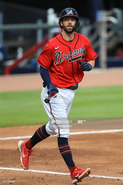 Dansby Swanson of the Atlanta Braves in action during a game against ...