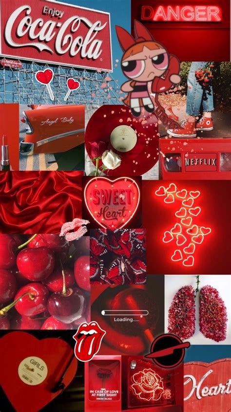 Aesthetic Collage Wallpaper Black And Red - Garret Johnston