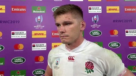 Rugby World Cup - Owen Farrell reacts to England's win over New Zealand