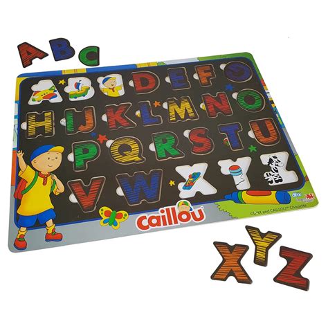 Caillou - A to Z Bilingual Wooden Learning Puzzle - Walmart.com ...