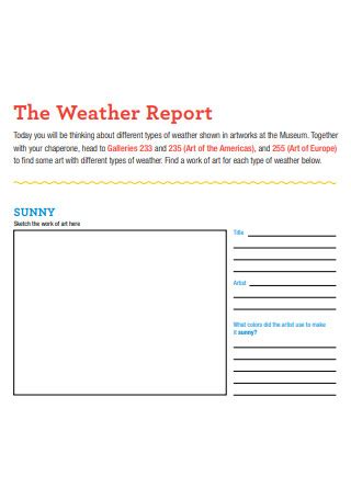 24+ SAMPLE Weather Report in PDF | MS Word