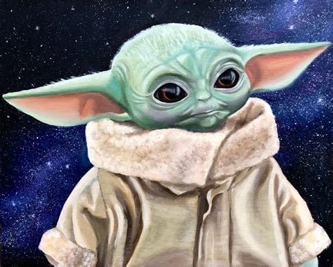 Baby Yoda / Grogu - Oilpainting by Tanjadrawings on DeviantArt