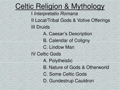 PPT - Celtic Religion & Mythology Celtic 131 – Celtic Civilization I ...