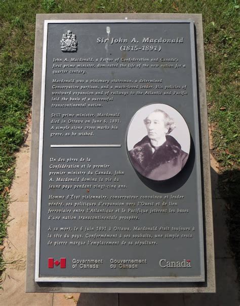 Read the Plaque - Sir John A. Macdonald (1815 - 1891)