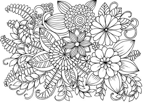 Very Detailed Flowers Coloring Pages for Adults Hard to Color All Flowers - Print Color Craft