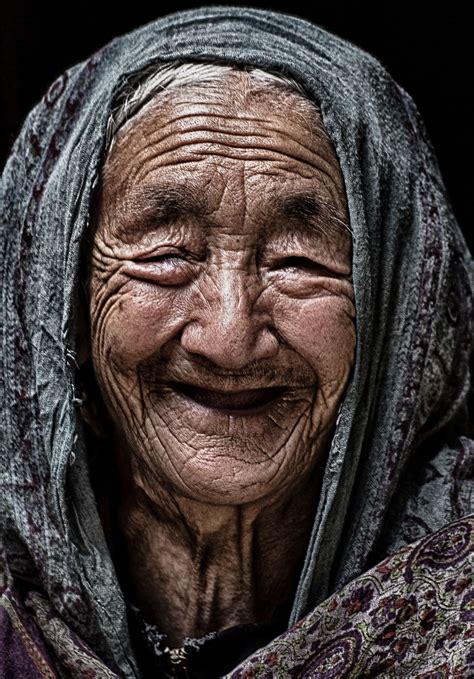 Grace - An old lady in the Turtuk Village of Ladakh Region in Jammu and ...