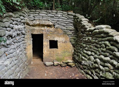 One of four WWI British bunkers as headquarters on the Lettenberg Stock ...