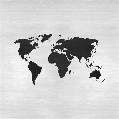 a black and white map of the world