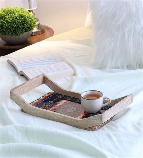 Buy Wooden Rectangle Serving Tray by Crayton Online - Serving Trays ...