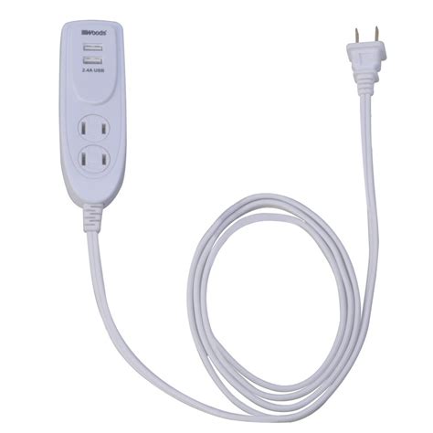 Southwire 5 ft. 2-Outlet Desktop Surge Protector and USB Charger ...