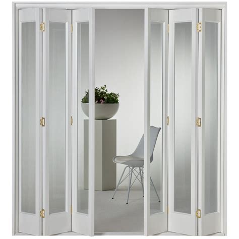 Weekamp Doors Internal White Fully Finished Marston Folding Sliding Door Set with Clear Glass ...