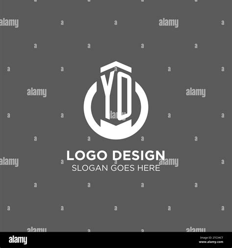 Initial YO circle round line logo, abstract company logo design ideas ...