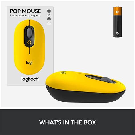 Logitech Studio Series POP Wireless Mouse - Blast Yellow