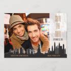 New York Skyline Faux Gold Save the Date | Zazzle.com