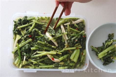 Recipe: Yeolmu kimchi, young radish greens kimchi · bburi kitchen