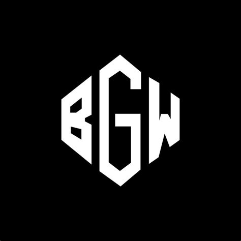 BGW letter logo design with polygon shape. BGW polygon and cube shape ...