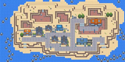 Pokemon Light Platinum Lauren City Map