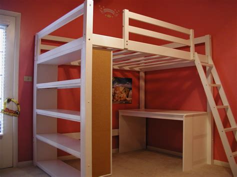 White Loft Beds With Desk - Foter
