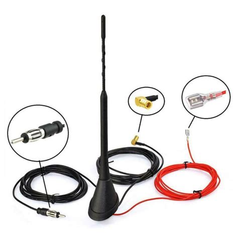 DAB + AM/FM Car Radio Antenna Universal Aerial Active Amplified Roof ...