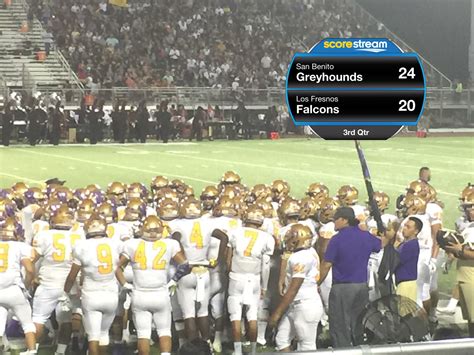 The San Benito Greyhounds defeat the Los Fresnos Falcons 34 to 26 ...