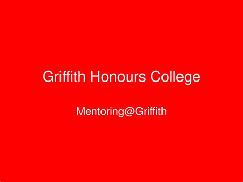 Griffith Honours College - ppt download
