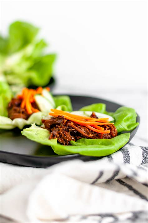 Slow Cooker Asian Beef Lettuce Wraps - Meg's Everyday Indulgence