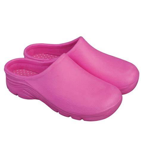 BRIERS GARDEN CLOGS PINK WELLIES PVC FASHION GARDENING BOOTS SIZE 4 B2104