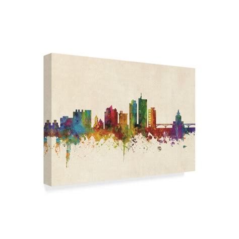 Trademark Fine Art Framed 30-in H x 47-in W Cityscape Print on Canvas ...