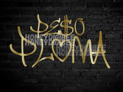 Peso Pluma Gold Signature Logo PNG/SVG - Etsy