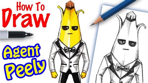 How to Draw Agent Peely - YouTube