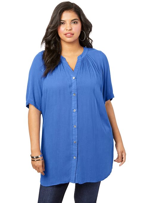 Roaman's - Roaman's Plus Size Angelina Tunic - Walmart.com - Walmart.com