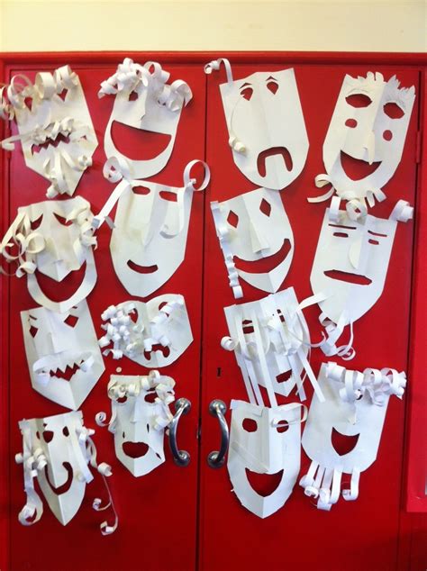 Greek Theatre Masks! | Theatre masks, Greek crafts, Theatre crafts