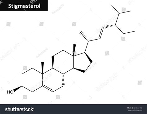 Molecular Structure Stigmasterol Natural Organic Phytosterol Stock ...