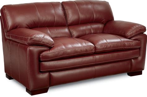 Guide to Dexter Leather Loveseat by La-Z-Boy | Red leather loveseat ...