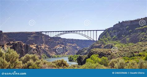 Perrine Memorial Bridge Near Twin Falls in Idaho Stock Photo - Image of ...