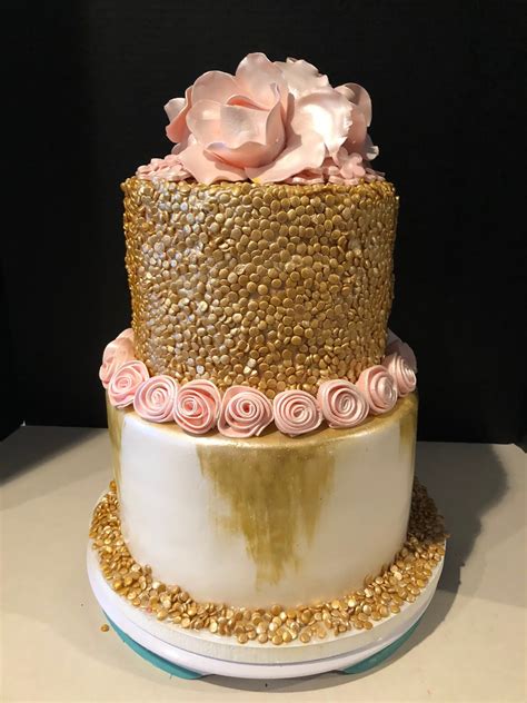 Frosted Insanity: Pink & Gold Cake