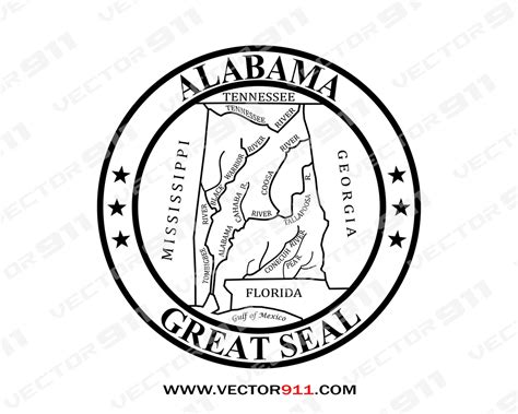 Alabama State Seal - Vector911 Digital Vectors