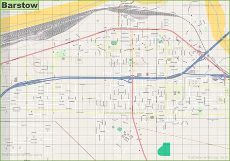 Large detailed map of Barstow